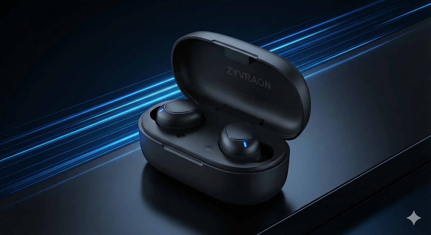 Zyvraon X - Elite Wireless Earbuds | 50H Playtime, ENC & Gaming Mode