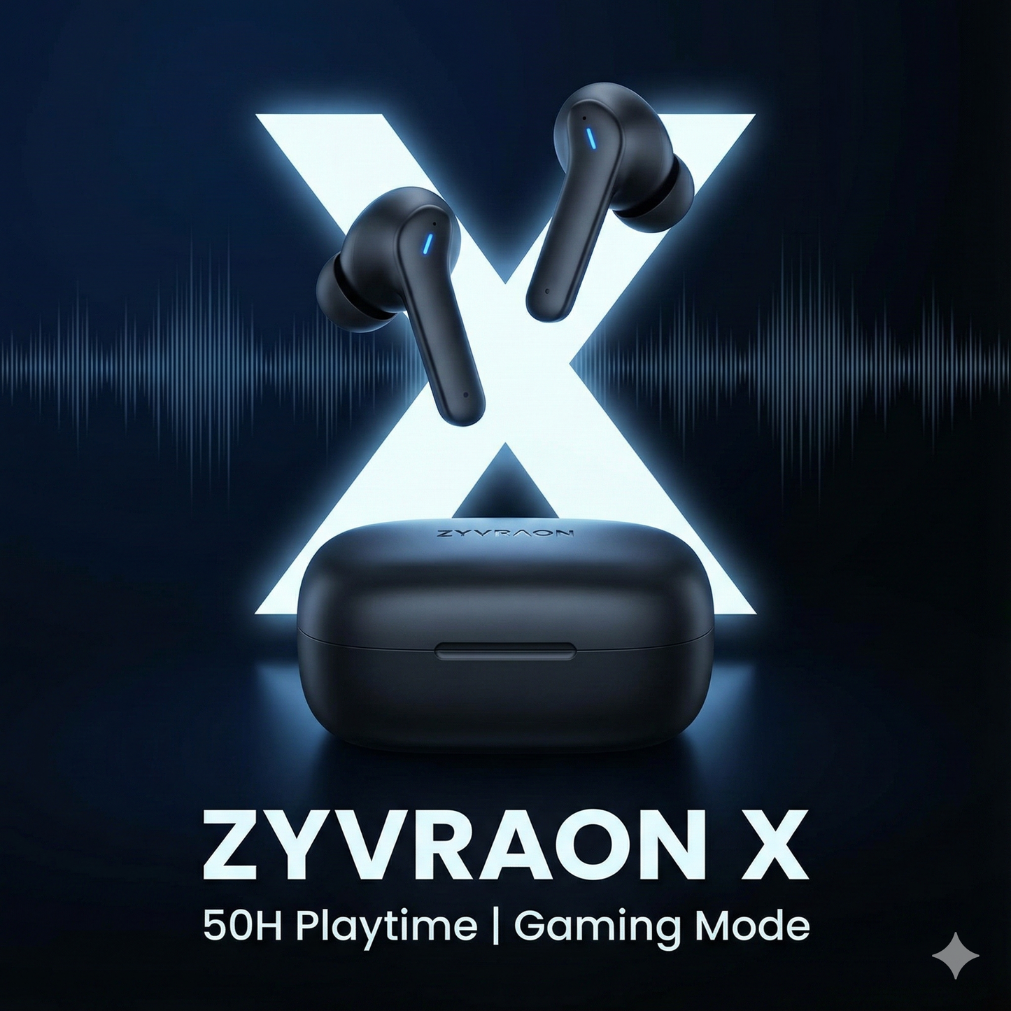 Zyvraon X - Elite Wireless Earbuds | 50H Playtime, ENC & Gaming Mode